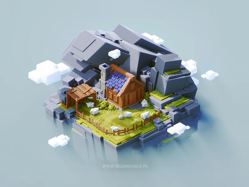 Mountain Sanctuary - Isometric Environment